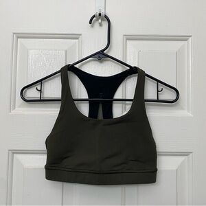 Army Green Lululemon sports bra